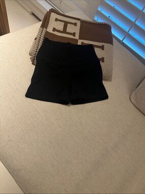 CRZ YOGA Black High-Waist Bike Shorts